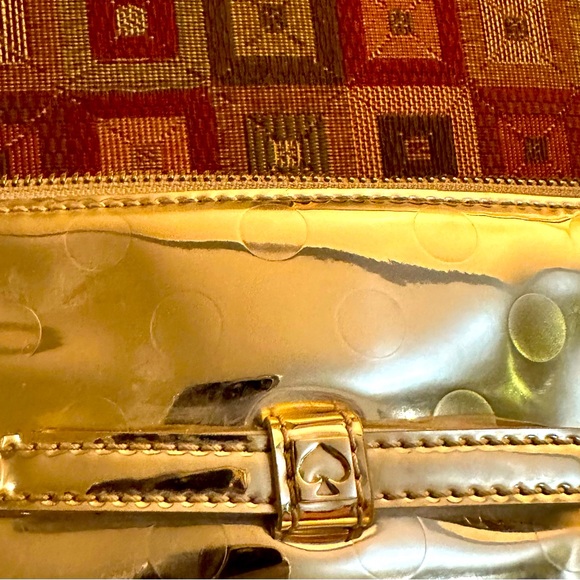 Kate Spade lg. gold metallic gold tote bag. Like new. 19" by 11" - Picture 5 of 5
